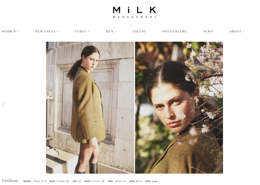 Emiliana MiLK Model Management by London Fashion Photographer Tim Copsey